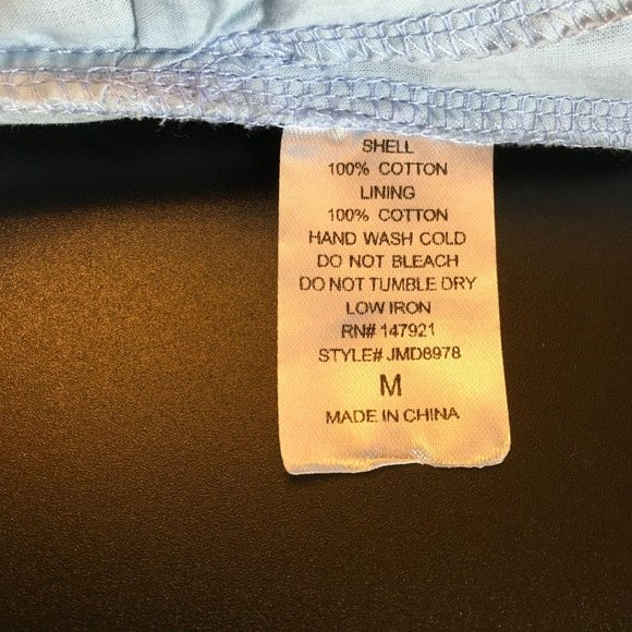 Dee Dee Dress Blue Eyelet V Neck Short Sleeve Cool Lightweight Mini Length - Picture 8 of 9